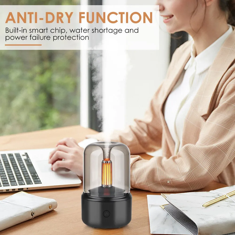 Candle Light Aroma therapy Diffuser USB Lamp Night Light