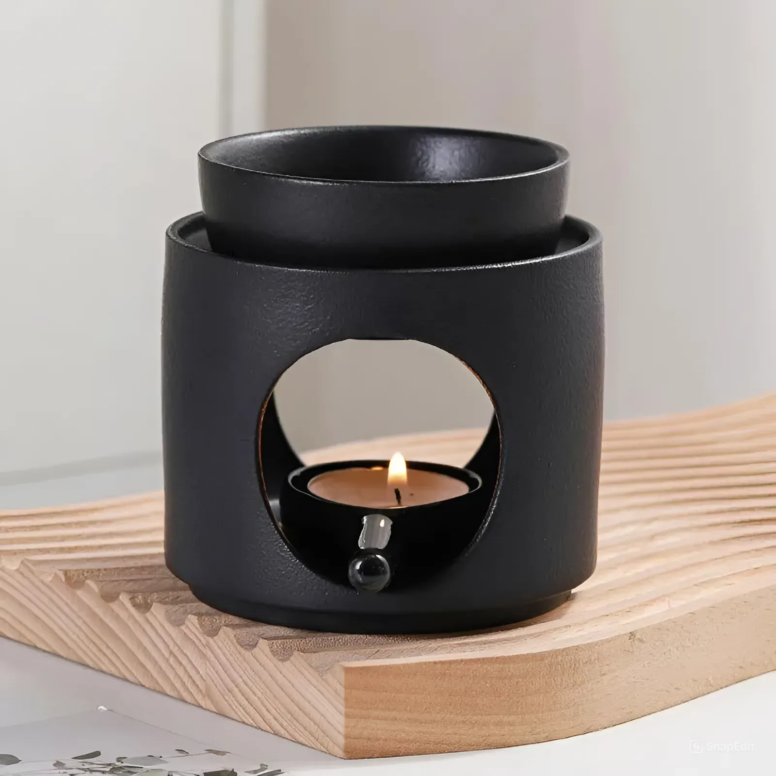 Elegant Porcelain Aroma Burner - Essential Oil Candle Holder for Home Decor