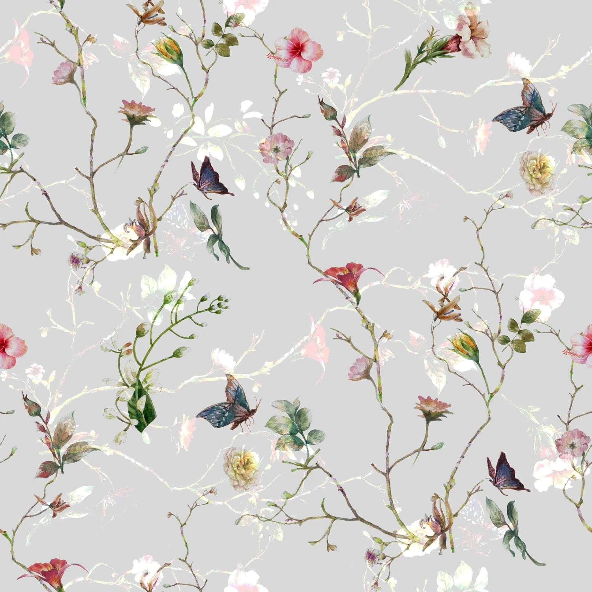 Garden Spring Flowers Removable Wallpaper