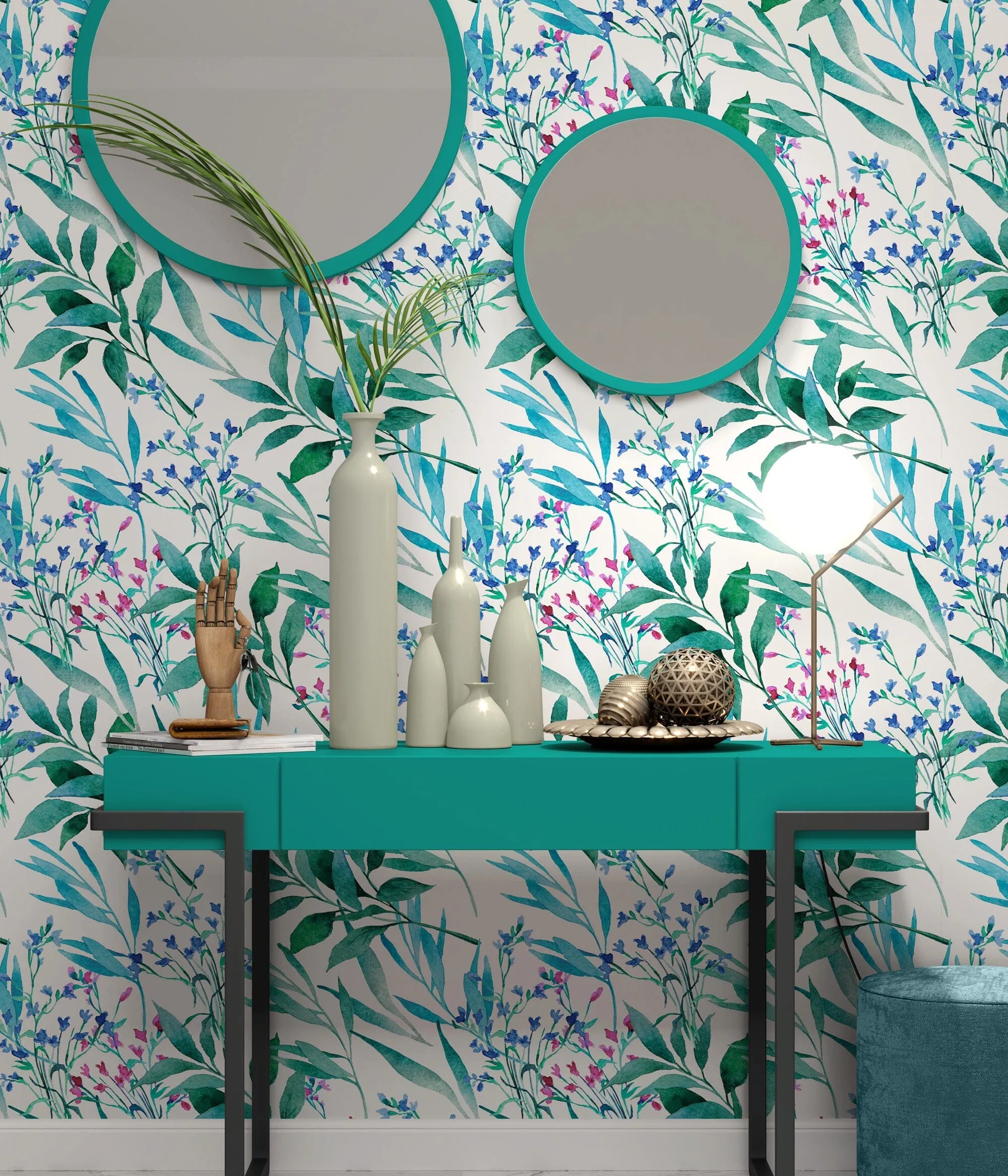 Green Botanical Leaves Wallpaper
